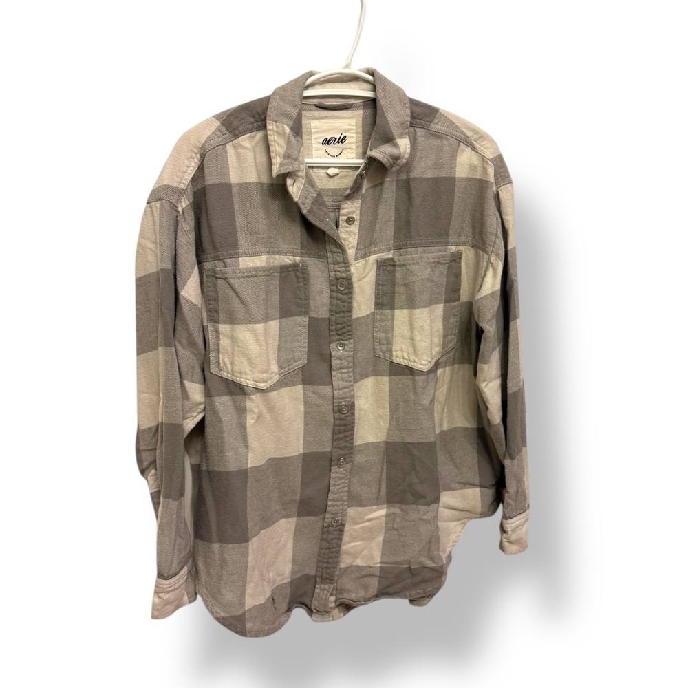 Aerie Anytime Fave Flannel Button Down Shirt